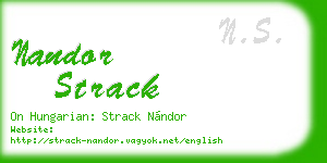 nandor strack business card